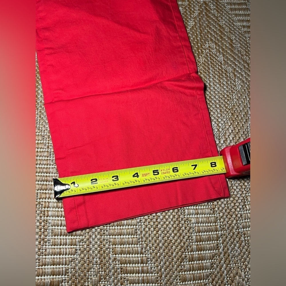 J. Crew Women's Bright Red Stretch Dress Capri Pants,Size 00 - Picture 6 of 10